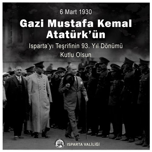 Isparta Valisi Aydın BARUŞ'un 6 Mart Mesajı